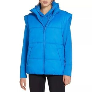 DSG Women's Bright Blue Puffer Vest BNWT